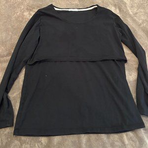 2 Long Sleeved Breastfeeding shirts - Large